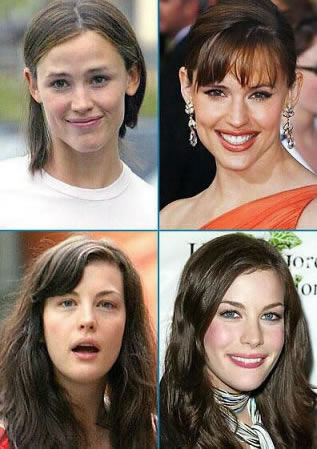 Celebrities with and without makeup 